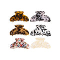 9.5cm Large Leopard French Design Hair Crab Banana Shark Clamp Marble Tortoiseshell Arch Acetate Round Claw Clips