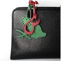 Custom Natural Leather Saudi Map Keychain Ladies Backpack Pendant Women Bag Charm