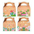 Binduo Small Square Portable Ramadan Eid Gift Muslin Mubarak Kraft Paper Foldable Candy Goodie Present Boxes