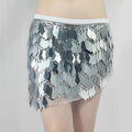 Multifunctional Shiny Laser Leaf Shape Sequin Tassel Belly Dance Bandage Mini Hip Scarf