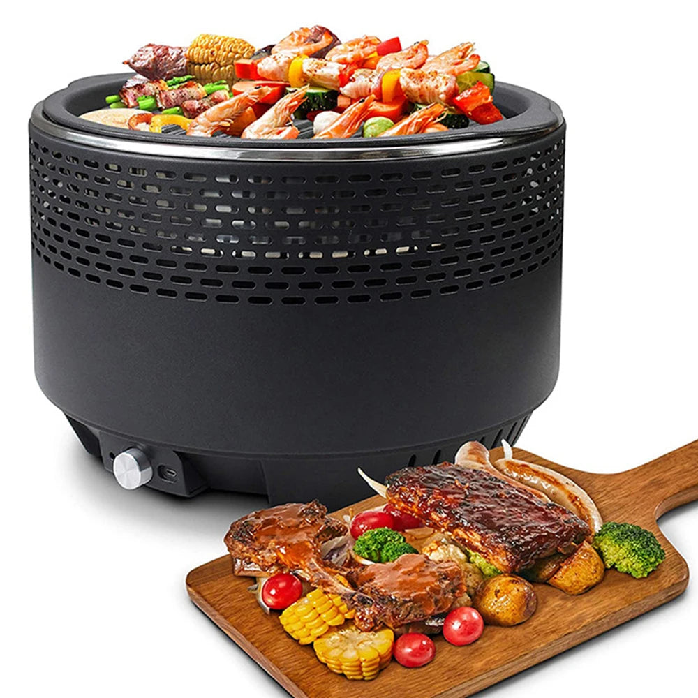 New Product Portable Multifunction Korean Adjustable Smokeless Built in Smokeless Bbq Grill