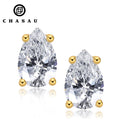 High Quality Wholesale Pear Cut 0.5ct Moissanite 925 Sterling Silver Simple Stud Earring for Women Jewelry Gift