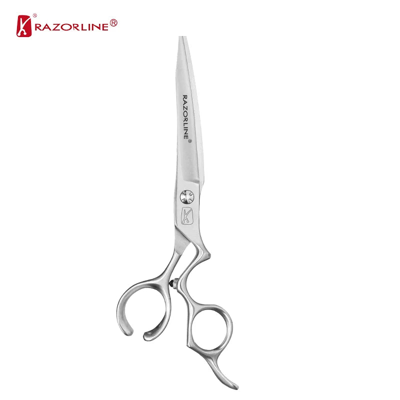 MA25 Factory Offset Handle Logo Printing Hair Cutting for Barbers Salon Hairdressing Scissors