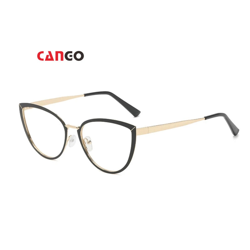 CANGO Big Fashion Retro Anti Blue Light Cat Eye Glasses for Women Vintage Ladies Clear Eyeglasses Trending Wholesale Sunglasses