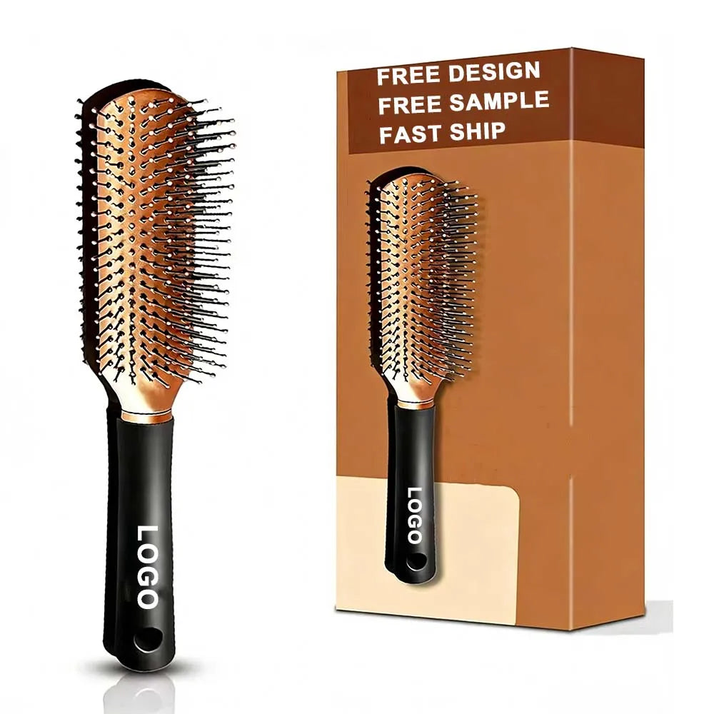 Custom Logo Air Cushion Comb Detangler Hair Comb Massage Hair Brush Styling Comb for Men Women Kids Hair Hair Types Styling