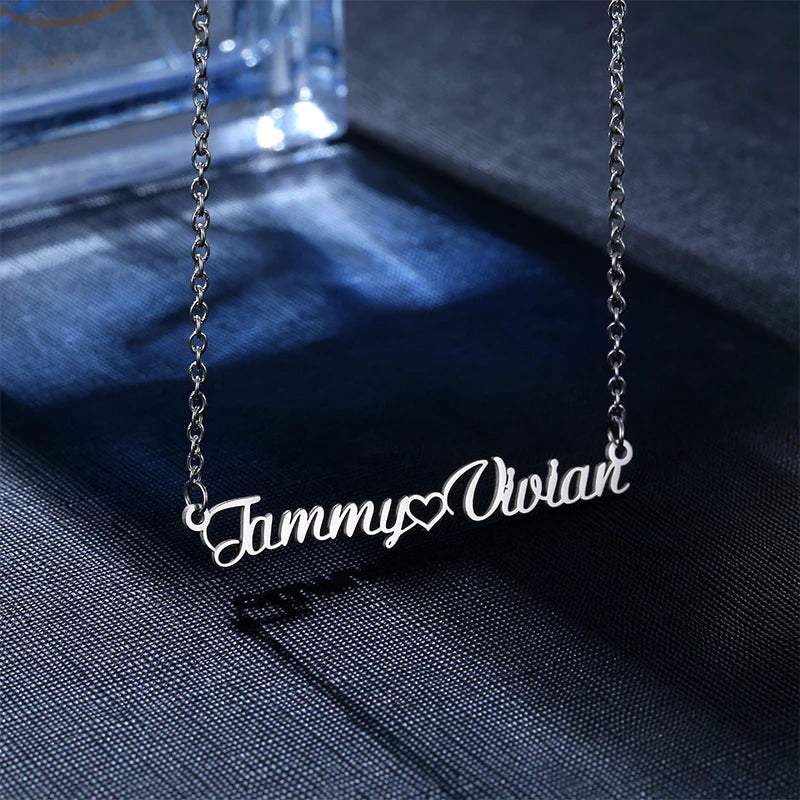 Customised Jewelry Personalized Name Necklace Style  Stainless Steel