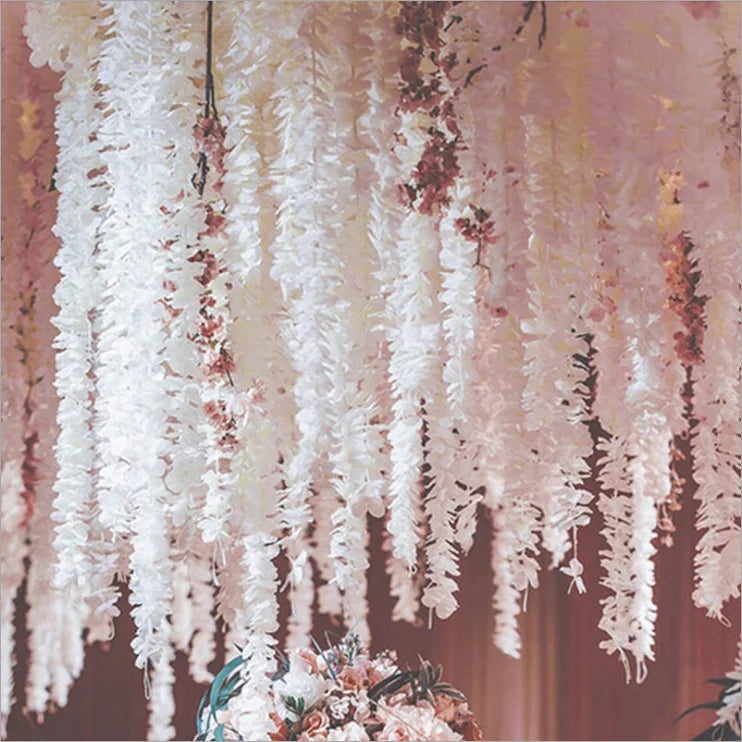 DREA Artificial Cattleya String Ceiling Flowers Wedding Party Orchid Flowers for Wedding Artificial Hanging