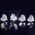 Huitan Heart Design Sparking Cubic Zirconia Earring for Women Wedding Engagement Silver Plated Fashion Jewelry CZ Stud Earrings