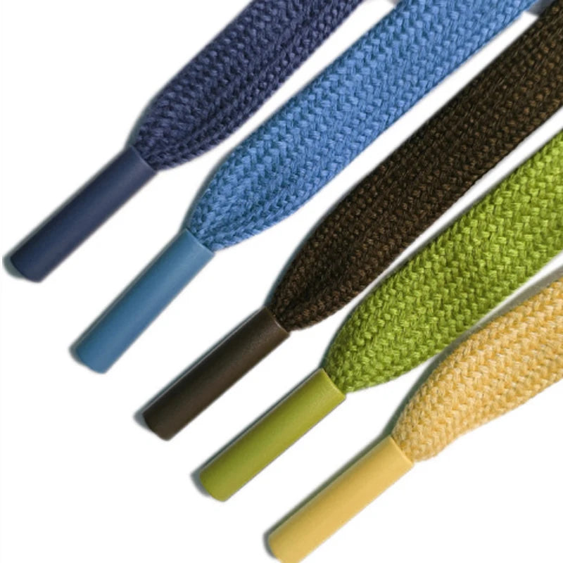 1cm Colored Polyester Flat Braided Hoodie & Shoe Lace Drawstring Cord Macrame Design Coated Finish for Bags & Garments