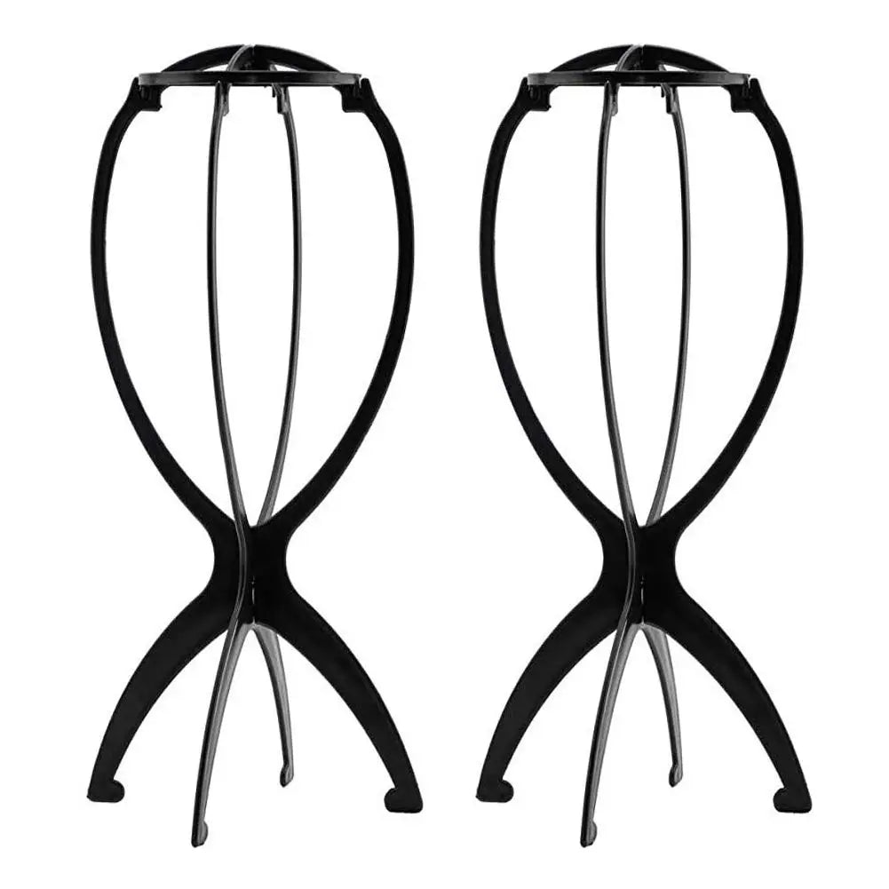 Ruiwen Hair Children 2PCS Portable Collapsible Wig Stand Durable Display 13.8 Inch Travel Stand for All