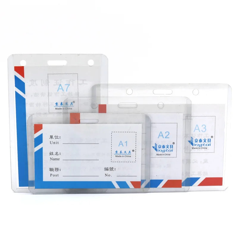 A1 A7 B1 B7 Staff Working Id Card Holder clear Hard PVC Plastic Business Card Holder for Nurse Accessories