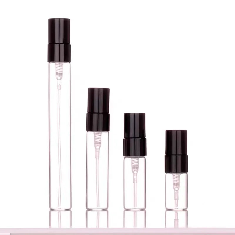 2ml 2 ml 3ml 5ml 5 ml 10ml 10 ml Empty Mini Small Sample Perfume Vials Atomizer Tester Transparent Glass Spray Bottles