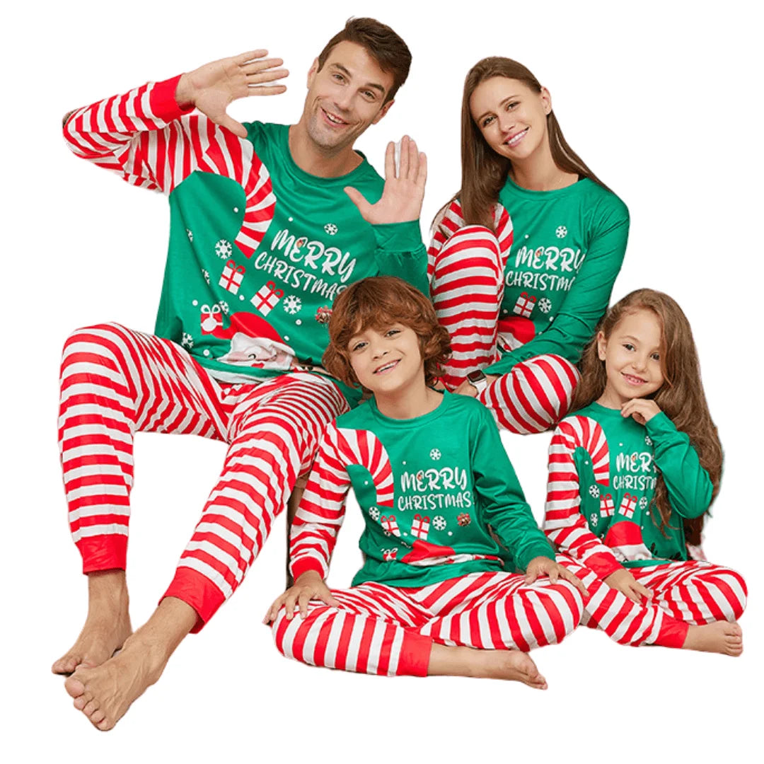 New Arrival Clothes for Kids Red Plaid Trousers Print Letter Long Raglan Sleeve Breathable Women Christmas Pajama Set