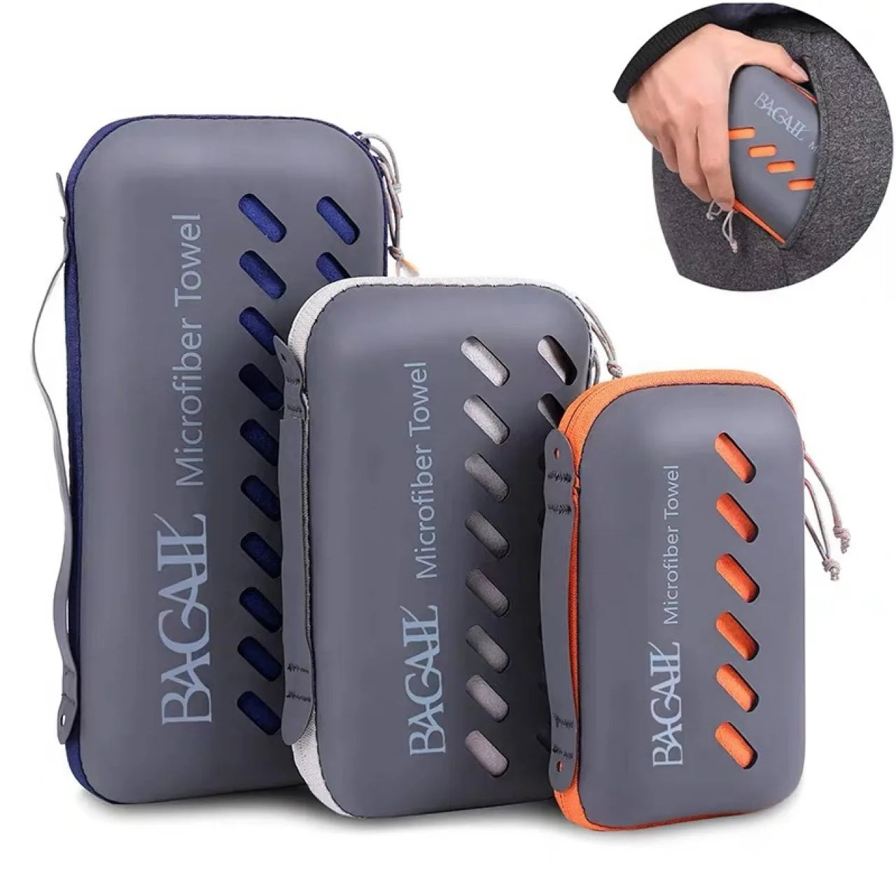 Custom Print Logo Quick Dry Microfiber Gym Bath Beach Towels Adult Kids' Sport Towels Absorbent Feature Travel-friendly EVA Bag
