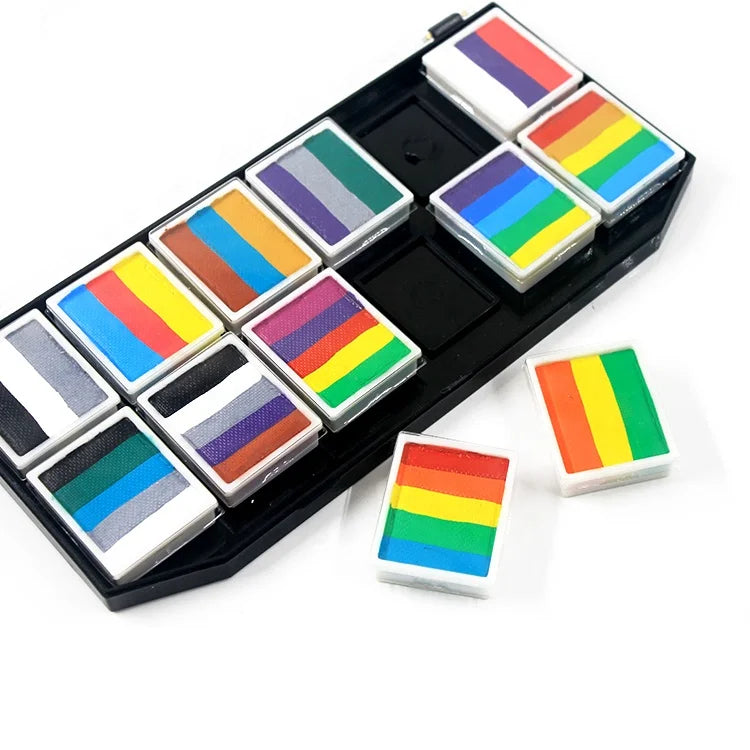 Private Label Professional Face Art Painting Kit Event Party Supplies Safe Washable Neon Colors Cosmetics for Children