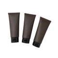 Brown Cosmetic Hose Packaging Material Plastic Frosted Flip Cover Hose Bottle