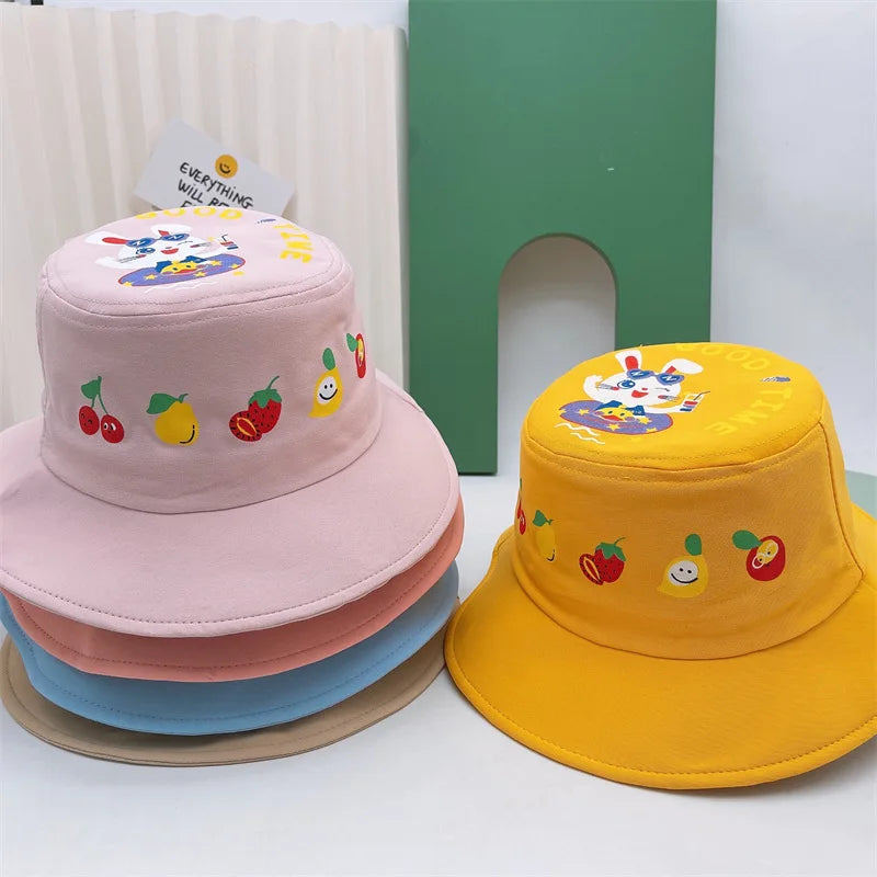Children's new cartoon sunscreen visor hat flat cap