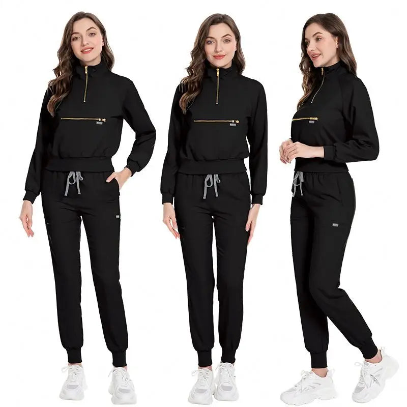 Fashion Medical Nursing Jogger Scrubs Nursing Hospital Uniform Woman Top Scrub Suit Scrubs Uniforms Sets