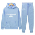 WY01 Custom Tracksuit LOGO & Picture Spring Autumn Breathable Seamless Hooded Jogging Suit Two Piece Set Winter Outfit for Women