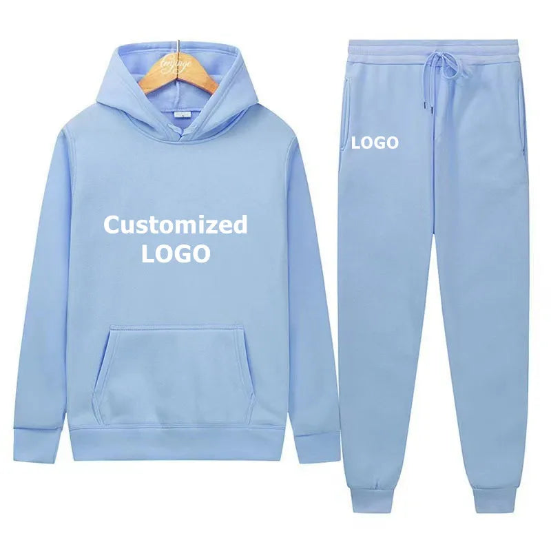 WY01 Custom Tracksuit LOGO & Picture Spring Autumn Breathable Seamless Hooded Jogging Suit Two Piece Set Winter Outfit for Women