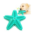 ZMaker Starfish Dog Toothbrush Squeaky Toys Rubber Teeth Cleaning Stick for Agressive Chewers