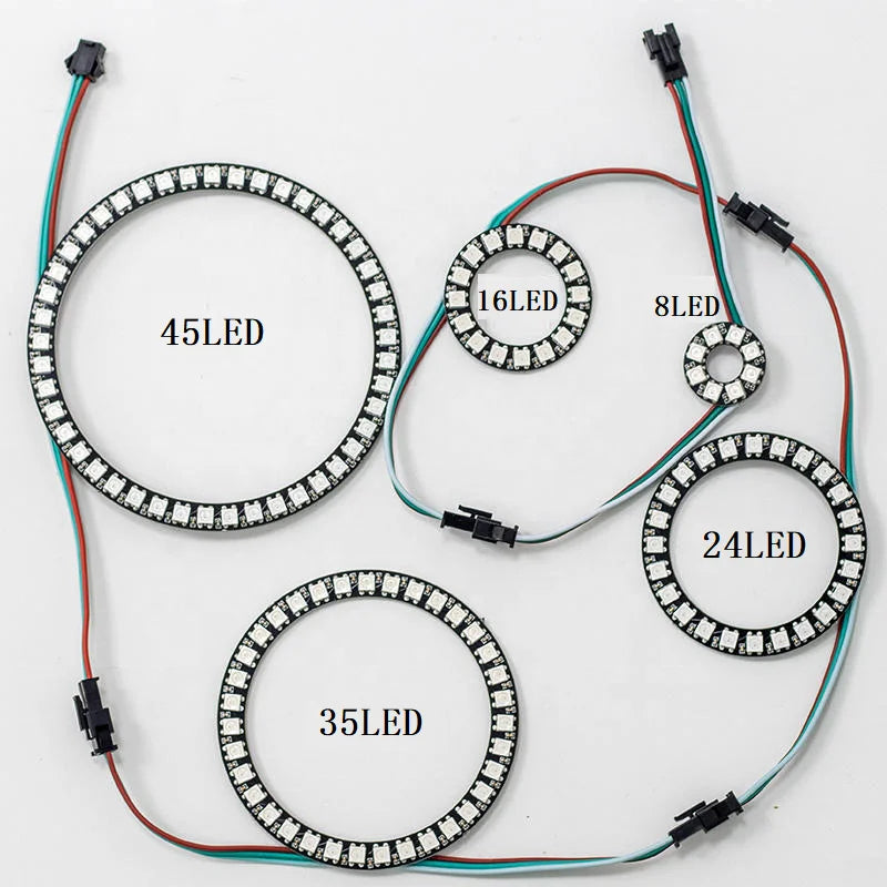 5V SMD 5050 WS2812B High Brightness RGB  Magic Angel Eye Ring Light for Car Decorative Lamp