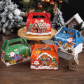 XJH Customised Xmas Cake Carrying Box Bedrukken Yule Log Birthday Cake Packaging Box for Sushi for Christmas Birthday