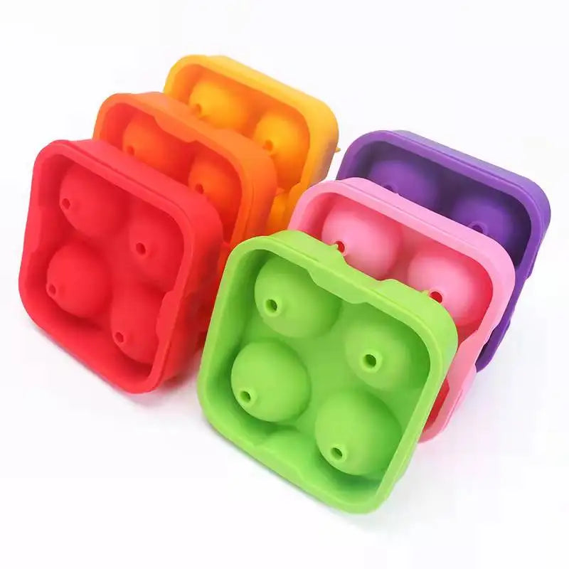 Silicone Ice Cream Ball Mould Tray Novelty Gifts Ice Cream Spoon Mould