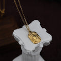 2022 Fashion New Stainless Steel 18K Gold Irregular Bump Pattern Eight-pointed Star Pendant Necklace Spot Wholesale