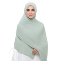 Zifeng OEM Turbante Para Mujer Wholesale Muslim Plain Scarf Pearl Chiffon Pleated Hijab