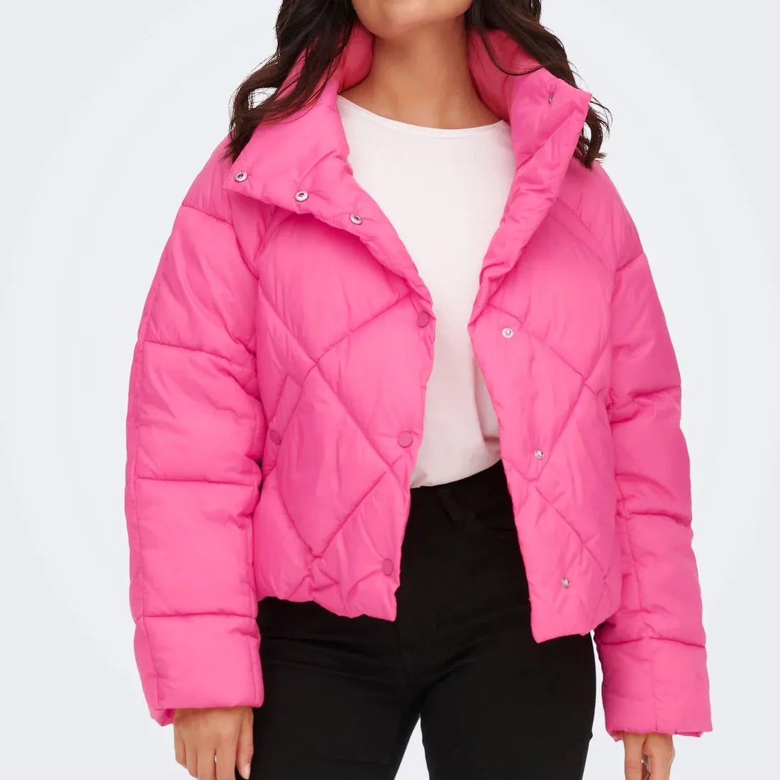 Custom Fashionable Styles High Neck Long Sleeves Front Button Fastening Side Pockets Jacket
