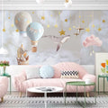 Non Woven Grass Cloth PVC Forest Flower Wood Decorative Wall papers Decor Living Room Children 5D 3D Tropical Wallpaper