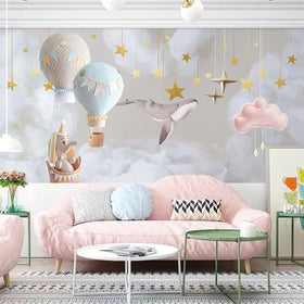 Non Woven Grass Cloth PVC Forest Flower Wood Decorative Wall papers Decor Living Room Children 5D 3D Tropical Wallpaper