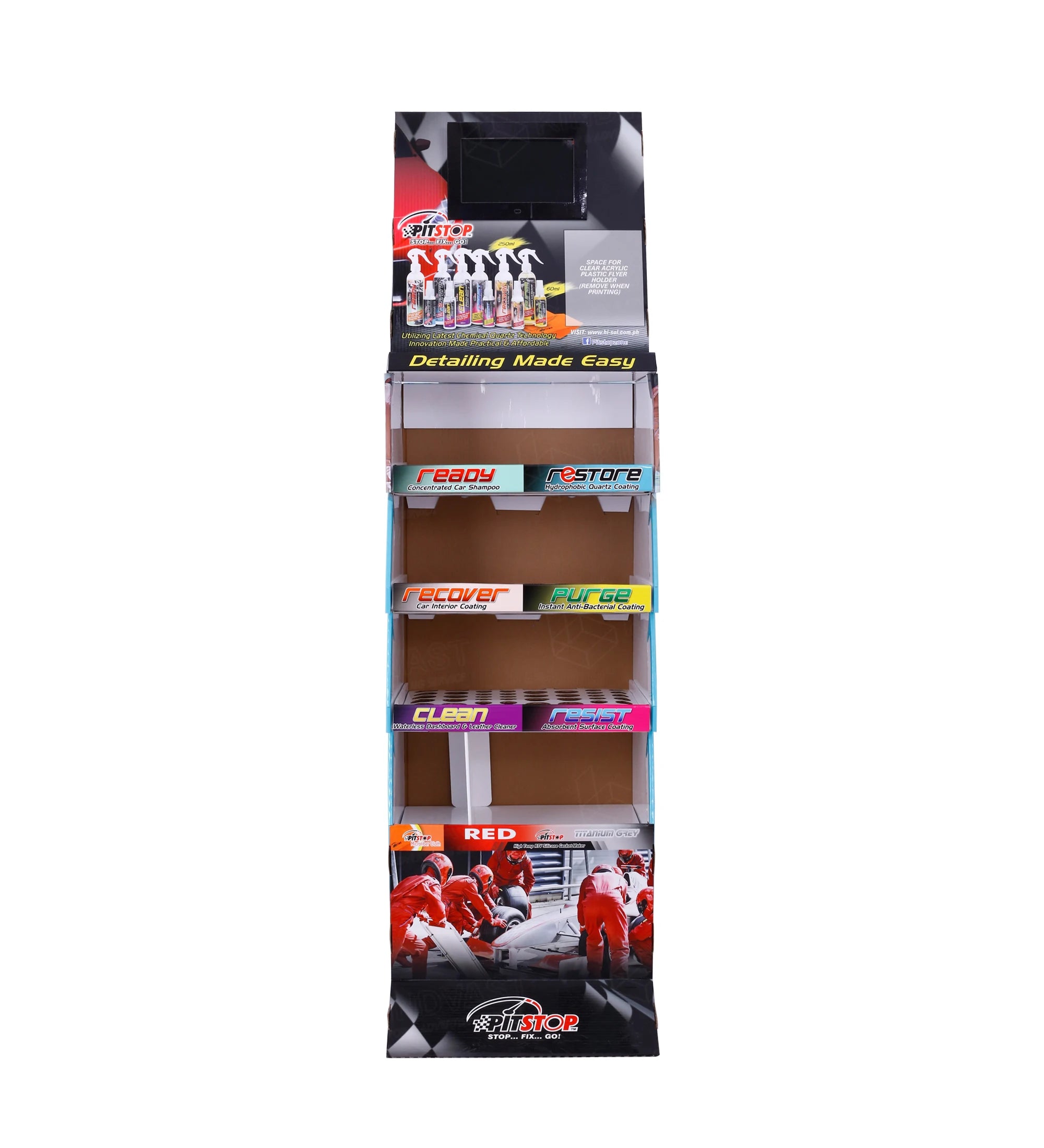 Hot Sale Stacked Promotion Cardboard Floor Shelf Display