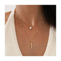 2023 Girls Chain Necklace Diamond Bohemian Layer Crystal Women Tassels Necklace Jewelry for Girls