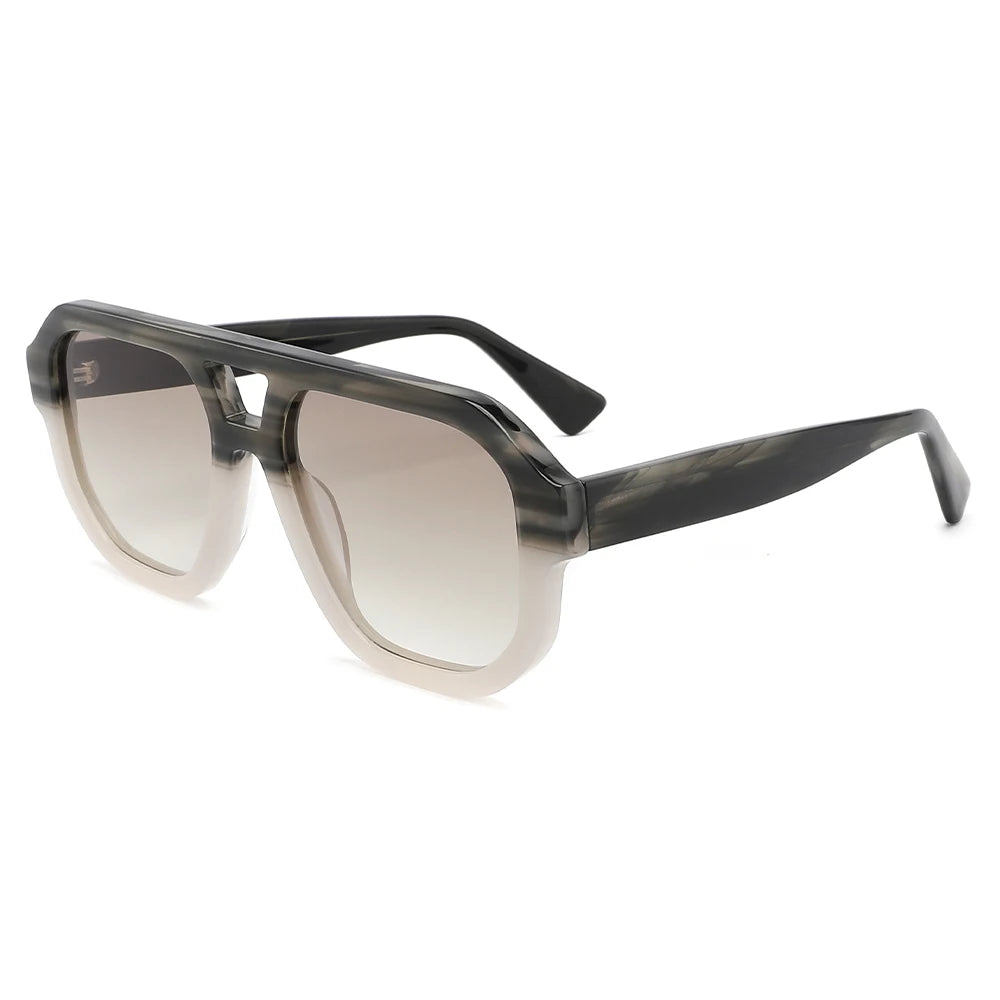 YDMB1022 Made in China Wholesale Fashion Big Size Double Bridge square Sun Glasses for Men