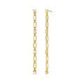 Milskye 925 Sterling Silver New Design Woman Jewellery Chain Link Fashion Diamond Drop Earrings