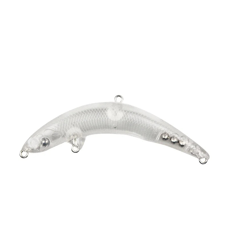 3.3g/6g Bend Dead Fish Pencil Unpainted Bait Blank Fishing Lure Model Equipped with Built-in Rattle Beads Unpainted Minnow