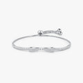 Luxury Charm Adjustable Boxes Chain for Women Fine Jewelry 925 Sterling Silver Sparkling Zirconia Bowknot Bangle Bracelet