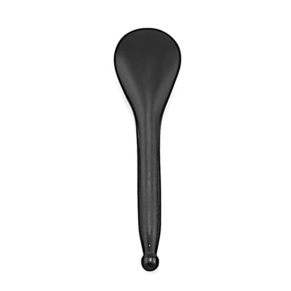 2023 Acupuncture Pen Spoon Shape Guasha Stone Custom Logo Black Gua Sha Facial Tool Bian Stone Gua Sha Scraping Stick