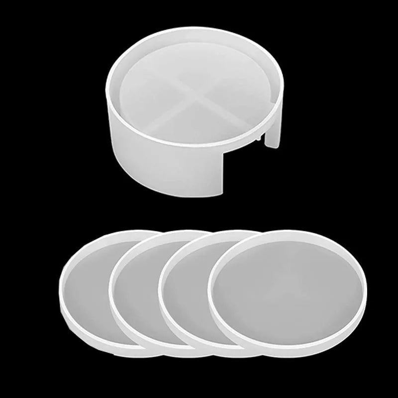 Early Riser Handmade Geometric Silicone Mold Concrete Cement Candle Vessel Mouldings Resin Coaster Storage Box Set