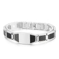 KALEN 215mm Causal Mens Stainless Steel Herringbone Chain Link Bracelet