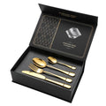 Hot Selling Gold Cutlery 24pcs Set Stainless Steel Silverware Serving for 6