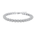 Goldleaf 925 Micro Sterling Silver VVS Moissanite Tennis Chain Bracelet for Women 2-8mm Wide Stock Jewelry