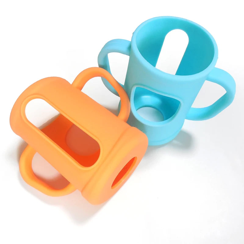 Custom Shatter-resistant Bottle Sleeve Silicone Cup Cover With the Handle