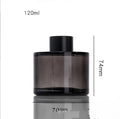 Sunshine  Wholesale Hot Sell Amber Gray Black Aromatic Glass Reed Diffuser Bottle 100ml With Wooden Cap