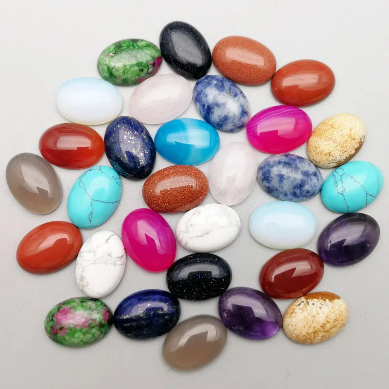 HZ 2021 Hot Sale Stone 13*18mm Oval Cabochons Beads Gemstone Jewelry Making for Wholesale Crafts