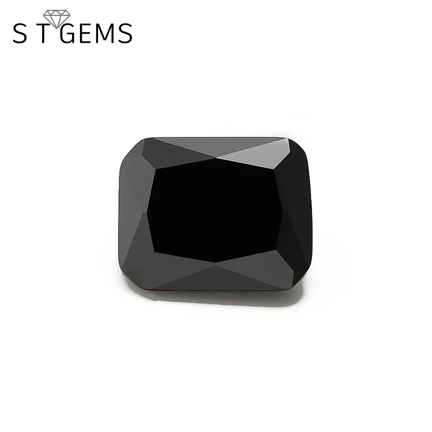 Black Lab Created Gemston Rectangle Shape Cubic Zirconia Diamond for Jewelry