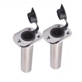 MISTER JIGGING Stainless Steel Fishing Rod Holder Triple Rod Socket Yacht Sea Fishing Rod Socket