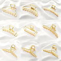SongMay High Quality 11cm Gold Metal Hair Claw Clips Large Big Claw Hair Clip